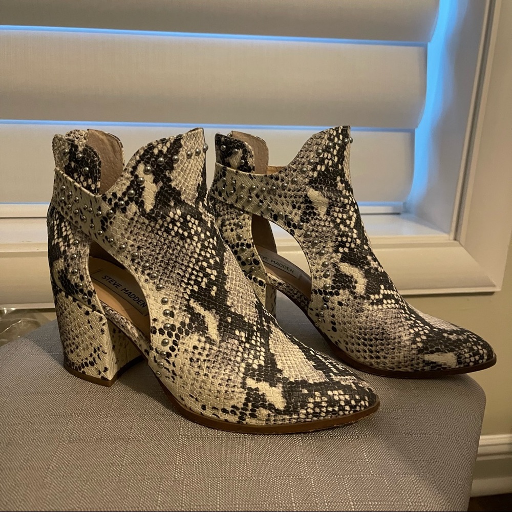 Steve Madden Snakeskin Booties